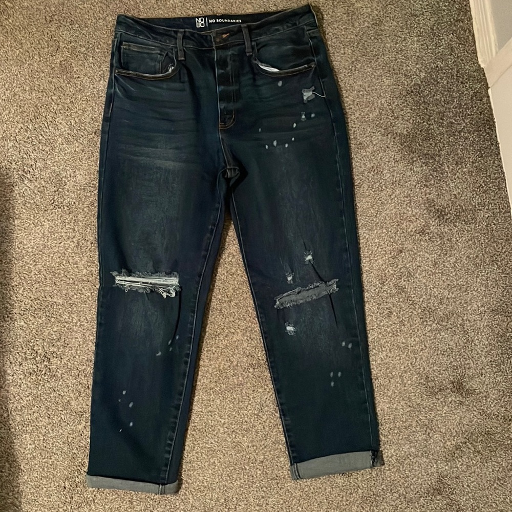 No Boundaries dark blue Boyfriend Jeans